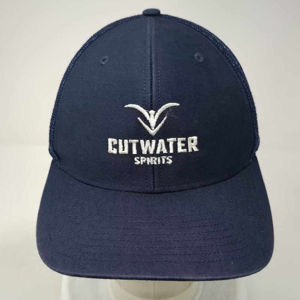 Richardson 112 Trucker Hat Blue White OS Snapback Cutwater Spirits Embroidered - Picture 2 of 10